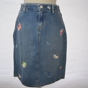 GAP Butterfly Denim Skirt.